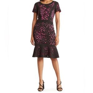 FOCUS by Shani - Laser Cut Dress With Flounce Size 10